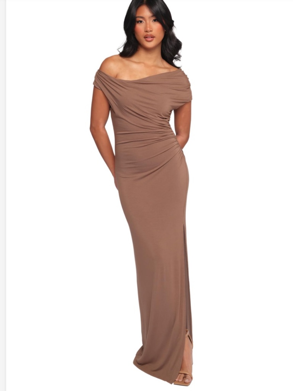 New Petal & Pup Wynn Maxi Dress - Mocha